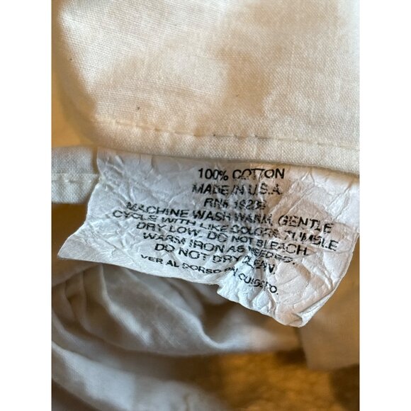 Cottage Core  White Cotton Ruffled Rectangular Pillowcase With Floral Embroidery - Picture 4 of 8